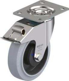 Lenkrolle m. Feststeller Rad-D160mm Gummi LEX-POEV 160XKA-FI-SG-GKN Produktbild