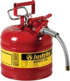 Sicherheitsbehälter Typ2 7,5l, mit Metallschlauch rot, flammensperre D241xH337 mm Produktbild