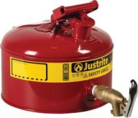 Sicherheitsdose mit Ablaufhahn, 9,0l rot, flammensperre D298xH292 mm Produktbild
