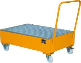 Fahrbare Auffangwanne 2x200ltr. RAL 2000 B800xT1320xH1115mm Fahrbare Auffangwanne Produktbild