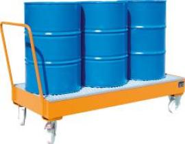 Fahrbare Auffangwanne 3x200ltr. RAL 2000 B800xT1920xH1115mm Fahrbare Auffangwanne Produktbild
