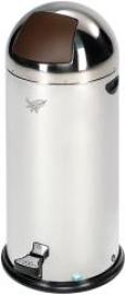 Abfallsammler 52 l mit Fußpedal, Edelstahl Einwurfklappe braun Ø465,5xH885mm Produktbild