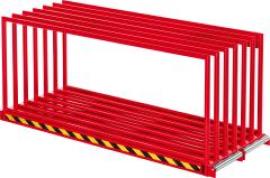 Vertikalregal RAL 3000 Blechformate 2000x1000mm Traglast/Fach 1500kg B1000xT2065xH850mm Produktbild