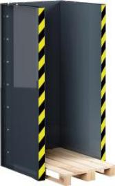 Paletten Stapel Station für 15 Paletten, RAL7016 aus 4mm Blech B1020xT945xH2145mm Produktbild