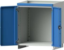 Aufsatzschrank leer B715 x T720 x H800 mm RAL 7035/5012 mit Türen Produktbild