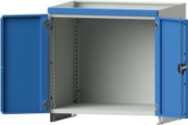 Aufsatzschrank leer B865 x T720 x H800 mm RAL 7035/5012 mit Türen Produktbild