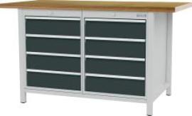 Kastenwerkbank buche MP 6 Schubladen 7035/7016 Traglast 1000kg B1500xT750xH959mm Produktbild