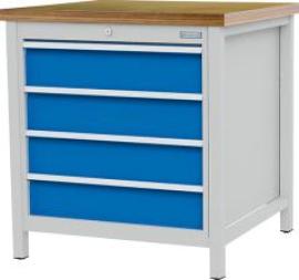 Kastenwerkbank buche MP 3 Schubladen 7035/5012 Traglast 1000kg B810xT750xH959mm Produktbild