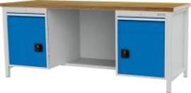 Kastenwerkbank buche MP 2 Schubladen 2 Flügeltür Traglast 1000kg B2000xT750xH959mm Produktbild
