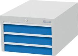 Unterhängeschrank 3 Schubladen 7035/5012 Traglast je 35kg B555xT736xH362mm Produktbild