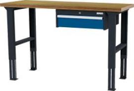 Arbeitstisch höhenvers. mit 1 Schublade B2000xT600xH760-1060 mm RAL 7016/5010 Buche MP Produktbild