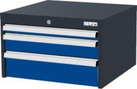 Unterhängeschrank mit 3 Schubladen B600xT575xH380 mm RAL 7016/5010 Produktbild