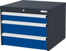 Unterhängeschrank mit 3 Schubladen B600xT575xH480 mm RAL 7016/5010 Produktbild