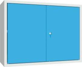 Hängeschrank glatte Rückwand RAL 7035/5012 B800xT300xH600mm Produktbild