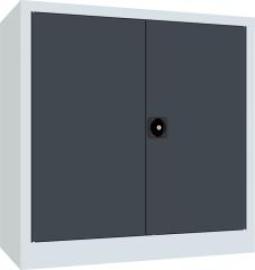 Flügeltürenschrank 2 Einlegeböden a 80kg RAL 7035/7016 B1000xT500xH1000mm Produktbild