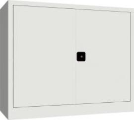 Flügeltürenschrank 2 Einlegeböden a 80kg RAL 7035 B1200xT500xH1000mm Produktbild