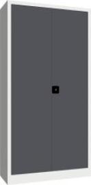 Flügeltürenschrank 4 Einlegeböden a 80kg RAL 7035/7016 B1000xT400xH1950mm Produktbild