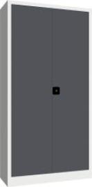 Flügeltürenschrank 4 Einlegeböden a 80kg RAL 7035/7016 B1000xT600xH1950mm Produktbild