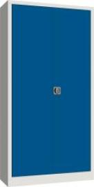 Flügeltürenschrank (2/3) 5 Boden und 1 Stange RAL 7035/5010 B1000xT400xH1950mm Produktbild