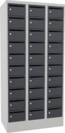 Postverteilschrank 30 Fächer a 220x470x145 RAL 7035/7016 B900xT500xH1850mm Produktbild