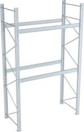 Palettenregal Grundfeld B2700xT1100xH3500mm 2 Traversenebenen je max. 3000kg feuerverzinkt Produktbild