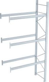 Palettenregal Anbaufeld B1850xT1100xH4500mm 3 Traversenebenen je max. 2000kg feuerverzinkt Produktbild