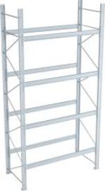 Palettenregal Grundfeld B1850xT1100xH5500mm 4 Traversenebenen je max. 2000kg feuerverzinkt Produktbild