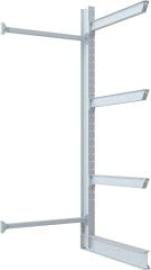 Kragarmregal Anbaufeld T1200xH3500mm 3 Kragarmebenen 1-seitig, feuerverzinkt Produktbild