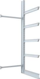 Kragarmregal Anbaufeld T1200xH4200mm 4 Kragarmebenen 1-seitig, feuerverzinkt Produktbild