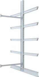 Kragarmregal Anbaufeld T1200xH4200mm 4 Kragarmebenen 2-seitig, feuerverzinkt Produktbild