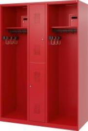 Feuerwehrspinde MAXI bodenstehend Fach 300mm RAL 3000/3000 B1300xT500XH1850mm Produktbild