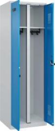 S/W-Gard.-Schrank EVOLO bodenstehend RAL 7035/7016, 2 Abteile B600xT500xH1850mm Produktbild