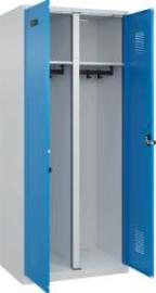 S/W-Gard.-Schrank EVOLO bodenstehend RAL 7035/5012, 2 Abteile B800xT500xH1850mm Produktbild