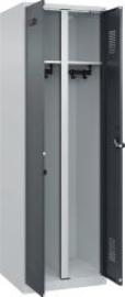 S/W-Gard.-Schrank EVOLO bodenstehend RAL 7035/7016, 2 Abteile B600xT500xH1850mm Produktbild