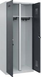 S/W-Gard.-Schrank EVOLO bodenstehend RAL 7035/7016, 2 Abteile B800xT500xH1850mm Produktbild