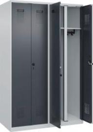 S/W-Gard.-Schrank EVOLO bodenstehend RAL 7035/7016, 4 Abteile B1200xT500xH1850mm Produktbild