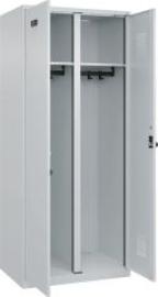 S/W-Gard.-Schrank EVOLO bodenstehend RAL 7035/7035, 2 Abteile B800xT500xH1850mm Produktbild