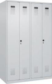 S/W-Gard.-Schrank EVOLO bodenstehend RAL 7035/7035, 4 Abteile B1200xT500xH1850mm Produktbild