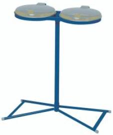 Abfallsammler 2x120 l blau 4Standfüße ME-DeckelVAR Produktbild