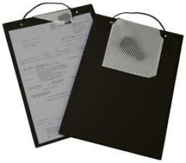 Auftragstaschen Plus A4 mit Schlüsselfach und Klettverschluss 10 Stück, schwarz Produktbild