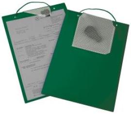 Auftragstaschen Plus A4 mit Schlüsselfach und Klettverschluss 10 Stück, grün Produktbild