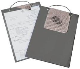 Auftragstaschen Plus A4 mit Schlüsselfach und Klettverschluss 10 Stück, grau Produktbild