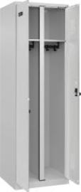 S/W-Gard.-Schrank EVOLO bodenstehend RAL 7035/5012, 2 Abteile B600xT500xH1850mm Produktbild