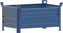 Stapelbehälter RAL5010 B1200xT800xH600 mm Nutzlast0,5t Auflast2,5t mit 1/2 Klappe Produktbild