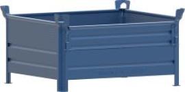 Stapelbehälter RAL5010 B1200xT1000xH600 mm Nutzlast0,5t Auflast2,5t mit 1/2 Klappe Produktbild