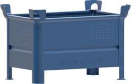 Stapelbehälter RAL5010 B800xT500xH500 mm Nutzlast 1t Auflast 5t geschlossen Produktbild