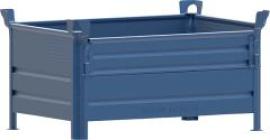 Stapelbehälter RAL5010 B1200xT800xH600 mm Nutzlast 1t Auflast 5t mit 1/2 Klappe Produktbild