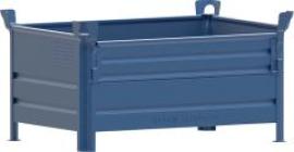 Stapelbehälter RAL5010 B1200xT800xH600 mm Nutzlast 2t Auflast 10t mit 1/2 Klappe Produktbild