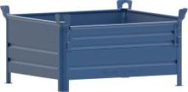 Stapelbehälter RAL5010 B1200xT1000xH600 mm Nutzlast 2t Auflast 10t mit 1/2 Klappe Produktbild