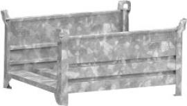 Lagergestell verzinkt B1200xT1000xH600 mm Nutzlast1,5t Auflast4,5t längsseitig Wandumschlag Produktbild